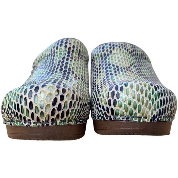 Sanita Clogs Womens Colorful Leather Snake Pattern Nurse SlipOns Size EU 35 US 4 - Picture 6 of 16